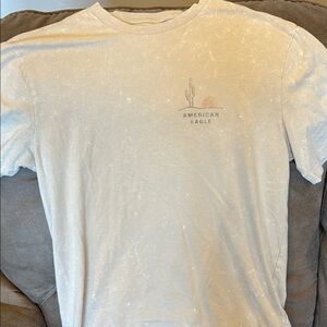 American Eagle Outfitters Beige Graphic Tee